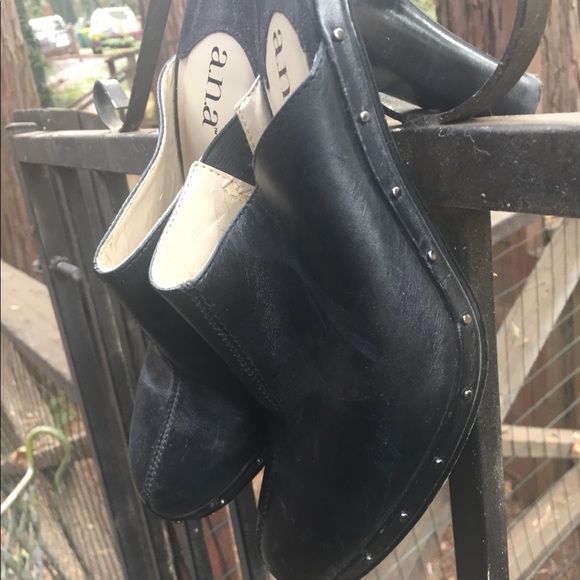 a.n.a. Black slip on heeled mules,HP24 - Picture 4 of 9